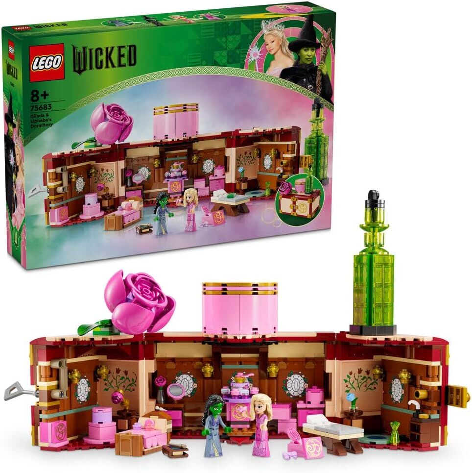 LEGO Wicked Glinda ve Elphaba’nın Yurdu 75683-8 Yaş ve Üzeri Çocuklar için 2 Mini Bebek İçeren Fantastik Oyuncak Yapım Seti (740 Parça)