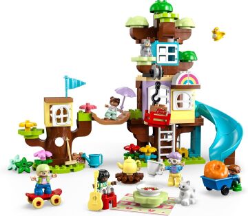 LEGO® DUPLO® 3’ü 1 Arada Ağaç Ev 10993-3 Yaş ve Üzeri için Yaratıcı Oyuncak Yapım Seti (126 Parça)