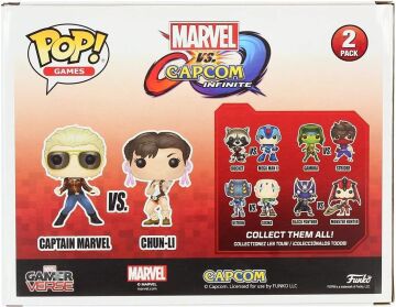 Funko 22767 TV Capcom Captain Marvel Vs Chun-Li Pop Vinyl-Figur, Mehrfarbig