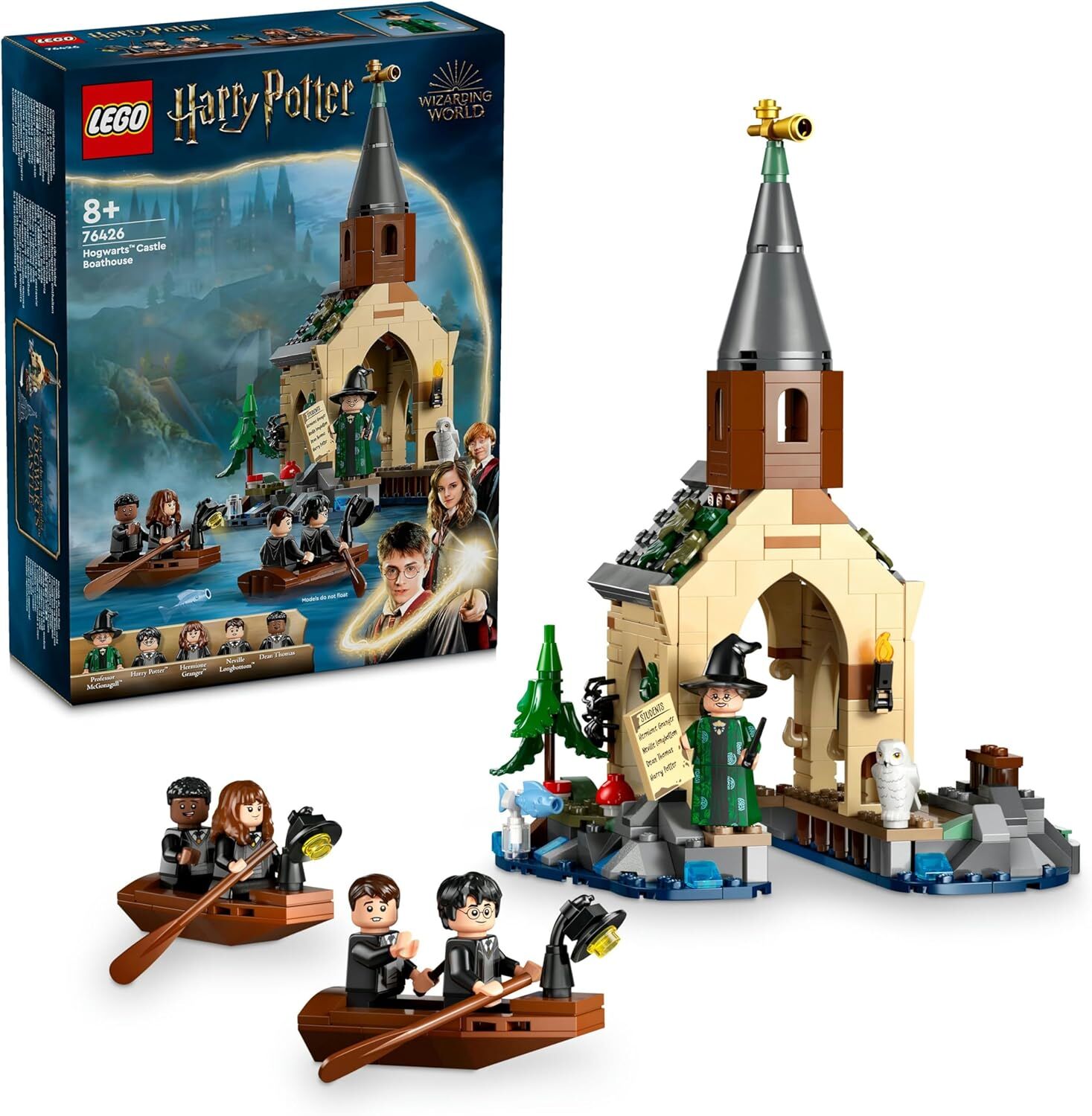 LEGO® Harry Potter Hogwarts™ Şatosu Kayıkhanesi Kayıkhanesi 76426-8 Yaş ve Üzeri Harry Potter Hayranları için 7 Minifigür İçeren Koleksiyonluk Yaratıcı Oyuncak Yapım Seti (350 Parça)