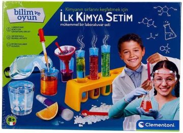 Clementoni İlk Kimya Deney Seti Renkli 6+