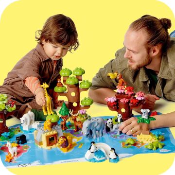 LEGO® DUPLO® Vahşi Dünya Hayvanları 10975-2 Yaş ve Üzeri Çocuklar için Vahşi Hayvan Oyuncak Yapım Seti (142 Parça)