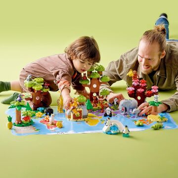 LEGO® DUPLO® Vahşi Dünya Hayvanları 10975-2 Yaş ve Üzeri Çocuklar için Vahşi Hayvan Oyuncak Yapım Seti (142 Parça)