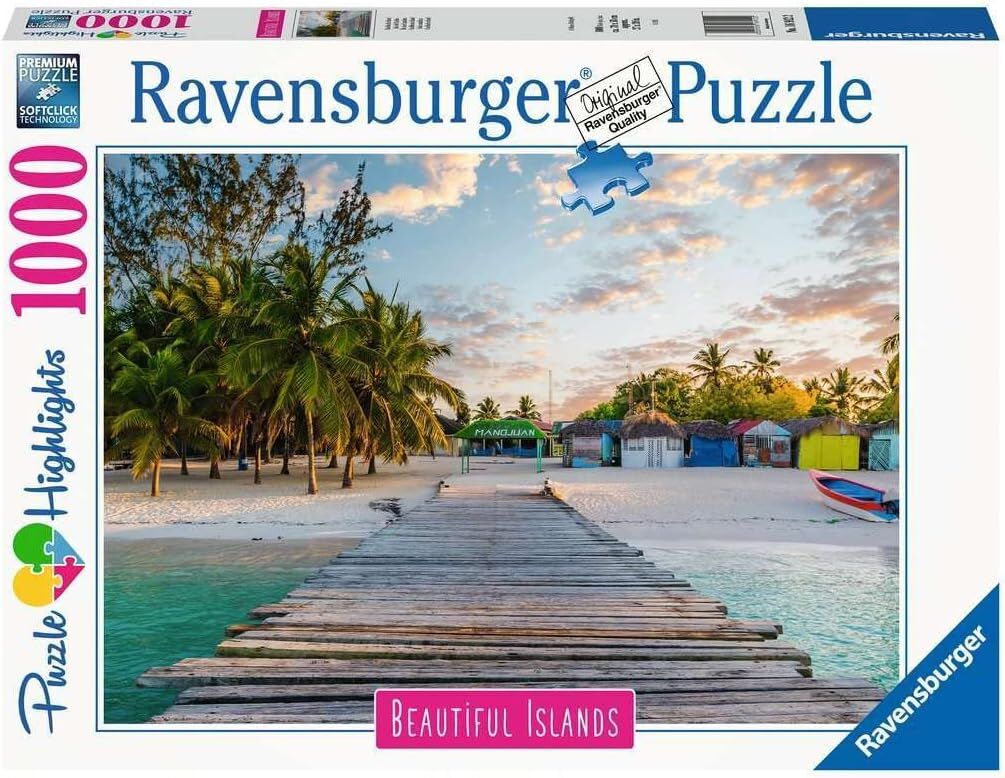 Ravensburger 169122 Maldivler Puzzle, 1000 Parça, Çok Renkli