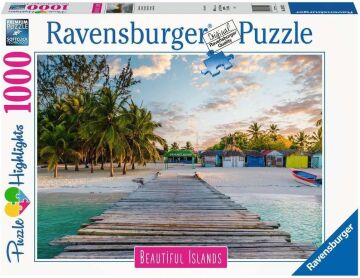 Ravensburger 169122 Maldivler Puzzle, 1000 Parça, Çok Renkli