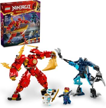 LEGO NINJAGO Kai’nin Ateş Elementi Robotu 71808-7 Yaş ve Üzeri Çocuklar için Ninja Figürü İçeren Yaratıcı Oyuncak Yapım Seti (322 Parça)