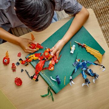 LEGO NINJAGO Kai’nin Ateş Elementi Robotu 71808-7 Yaş ve Üzeri Çocuklar için Ninja Figürü İçeren Yaratıcı Oyuncak Yapım Seti (322 Parça)