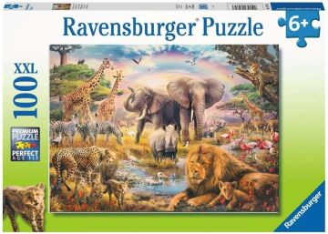 Ravensburger 132843 100 Parçalı Puzzle Vahşi Hayvanlar