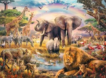 Ravensburger 132843 100 Parçalı Puzzle Vahşi Hayvanlar