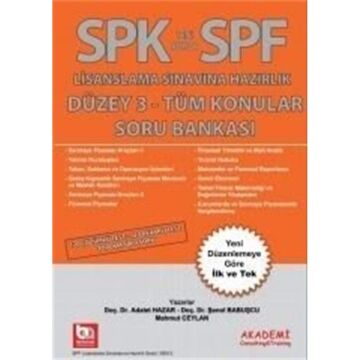 SPK Yeni Adıyla SPF Lisanslama Sınavına Hazırlık Düzey 3 - Tüm Konular Soru Bankası