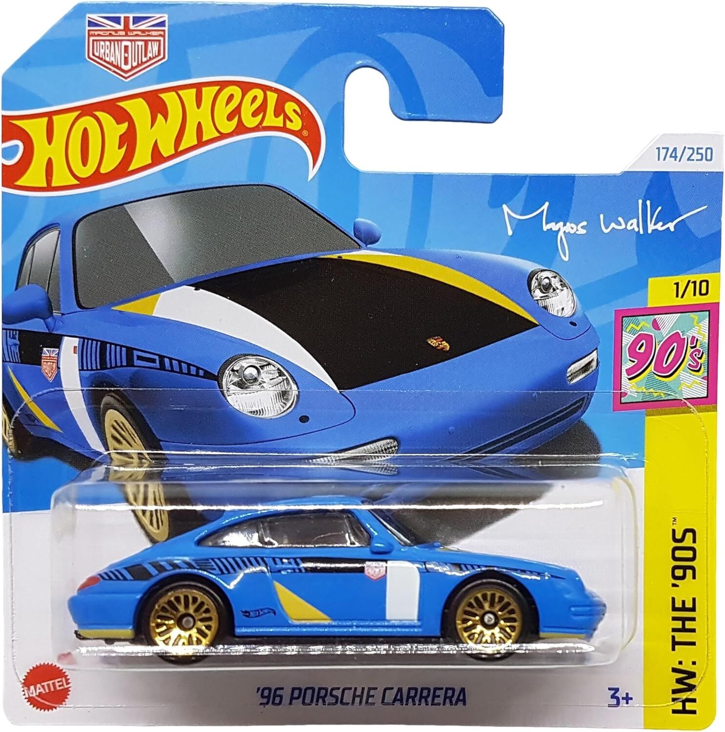 Hot Wheels - ´96 Porsche Carrera - HW: The 90´s 1/10 - HTB03 - Short Card - Magnus Walker - Urban Outlaw - Mattel 2024 – 1:64