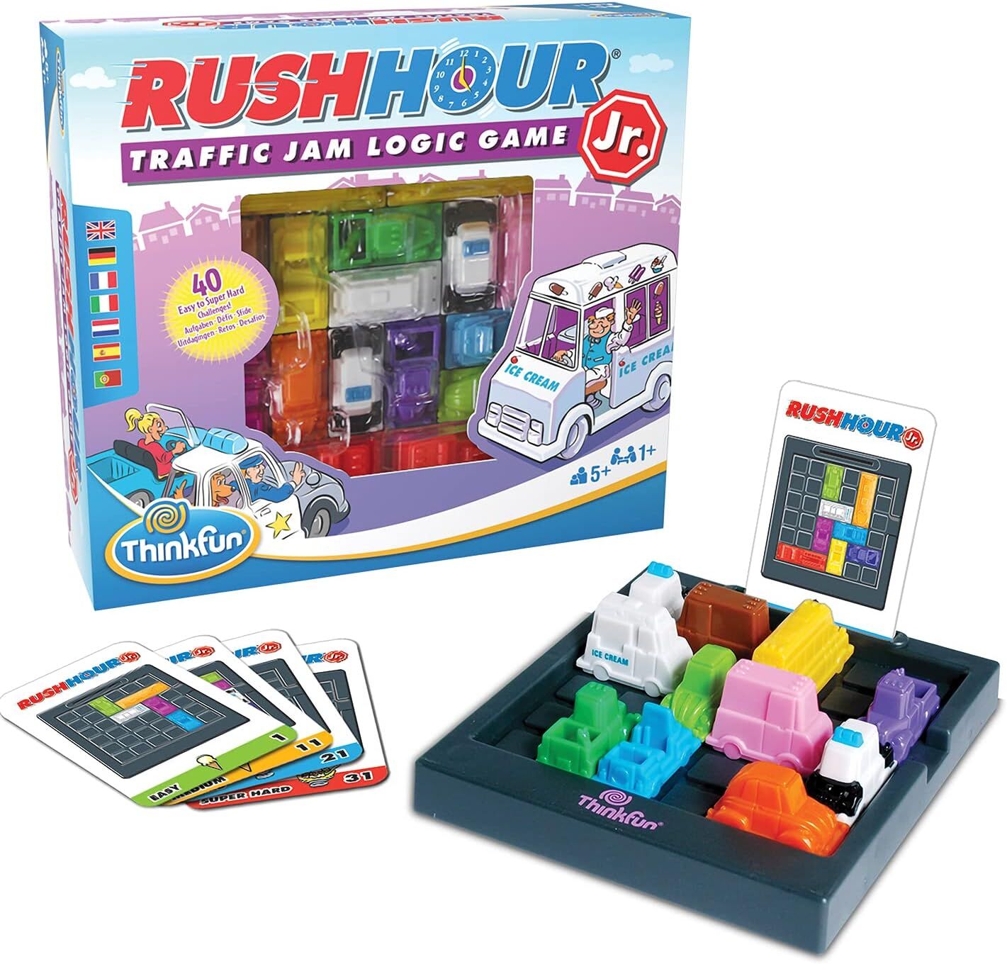 Thinkfun Rush Hour Junior Trafik Reçel Mantık Beyin Mücadelesi Oyun ve Kök Oyuncağı 5 yaş arası çocuklar için