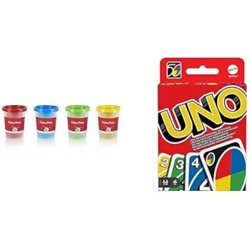 Fisher-Price Oyun Hamuru 4'lü Paket - (4 * 100 Gr) ve UNO Kartlar