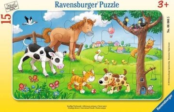Ravensburger Yapboz, Cuddly Friends, 15 Parça