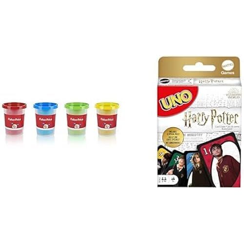 Fisher-Price Oyun Hamuru 4'lü Paket - (4 * 100 Gr) ve UNO Harry Potter