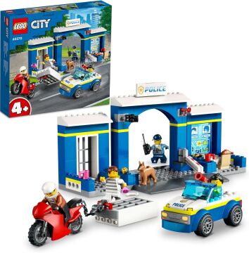 LEGO 4 Yaş ve Üzeri Çocuklar için City Polis Merkezi Takibi 60370 Oyuncak Yapım Seti (172 Parça)