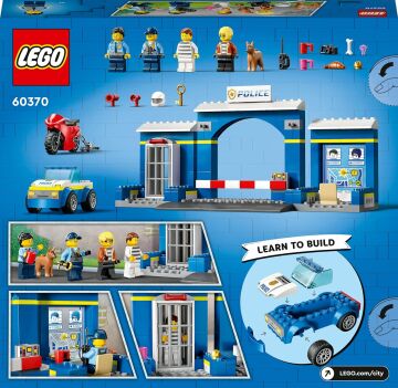LEGO 4 Yaş ve Üzeri Çocuklar için City Polis Merkezi Takibi 60370 Oyuncak Yapım Seti (172 Parça)