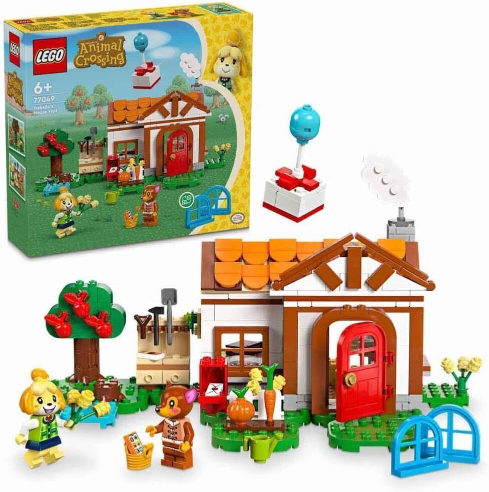 LEGO® Animal Crossing™ Isabelle Ev Ziyaretinde 77049-6 Yaş ve Üzeri Çocuklar için İnşa Edilebilen Yaratıcı Oyuncak Yapım Seti (389 Parça)
