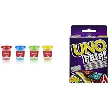 Fisher-Price Oyun Hamuru 4'lü Paket - (4 * 100 Gr) ve UNO Flip Kartlar