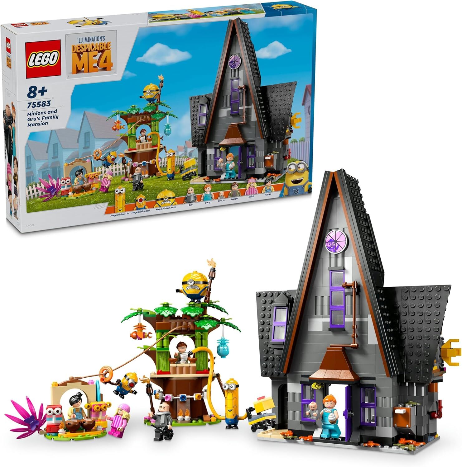 LEGO Despicable Me 4 Minyonlar ve Gru'nun Aile Köşkü 75583 8 Yaş ve Üzeri Çocuklar İçin Yaratıcı Oyuncak Model Yapım Seti (868 Parça)