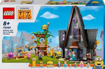 LEGO Despicable Me 4 Minyonlar ve Gru'nun Aile Köşkü 75583 8 Yaş ve Üzeri Çocuklar İçin Yaratıcı Oyuncak Model Yapım Seti (868 Parça)