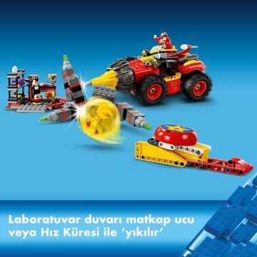 LEGO Sonic the Hedgehog Super Sonic, Egg Drillster’a Karşı 76999 – 8 Yaş ve Üzeri Çocuklar İçin Shadow ve Dr. Eggman Karakterleri İçeren Yaratıcı Oyuncak Yapım Seti (590 Parça)