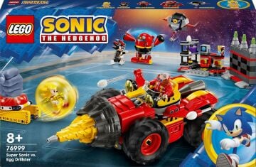 LEGO Sonic the Hedgehog Super Sonic, Egg Drillster’a Karşı 76999 – 8 Yaş ve Üzeri Çocuklar İçin Shadow ve Dr. Eggman Karakterleri İçeren Yaratıcı Oyuncak Yapım Seti (590 Parça)