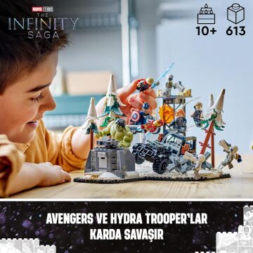 LEGO Marvel Avengers Assemble: Ultron Çağı 76291 – 10 Yaş ve Üzeri Süper Kahraman Sevenler İçin Yaratıcı Oyuncak Yapım Seti (613 Parça)