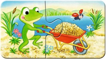 Ravensburger 30743 İnşaatçı Hayvanlar Çocuk Puzzle, 9x2 Parça