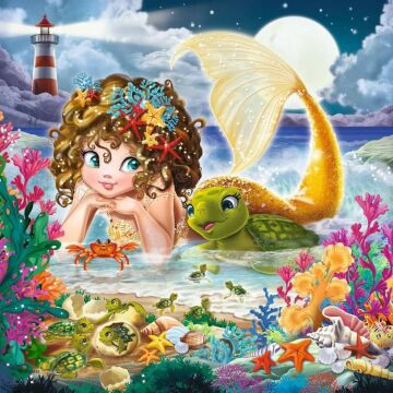 Ravensburger 3x49 Parça Yapboz WD Mermaid