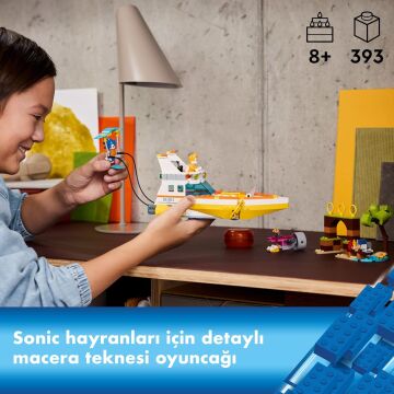 LEGO Sonic the Hedgehog Tails’in Macera Teknesi 76997 – 8 Yaş ve Üzeri Çocuklar İçin Video Oyunu Karakterleri İçeren İnteraktif, Yaratıcı Oyuncak Yapım Seti (393 Parça)