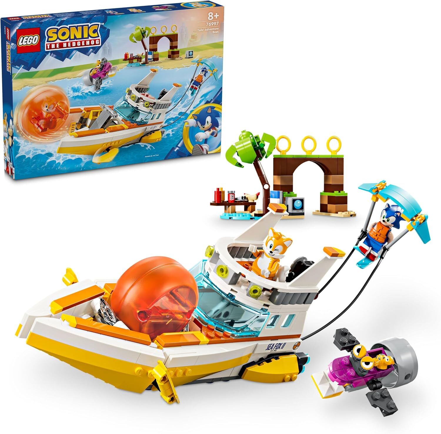 LEGO Sonic the Hedgehog Tails’in Macera Teknesi 76997 – 8 Yaş ve Üzeri Çocuklar İçin Video Oyunu Karakterleri İçeren İnteraktif, Yaratıcı Oyuncak Yapım Seti (393 Parça)