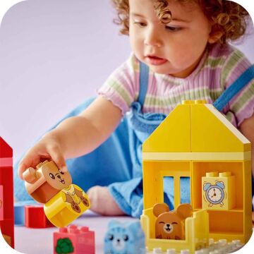LEGO DUPLO İlk Günlük Rutinlerim: Yemek ve Uyku Zamanı 10414-1 Buçuk Yaş ve Üzeri Çocuklar için Eğitici Oyuncak Yapım Seti (28 Parça)