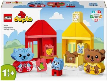 LEGO DUPLO İlk Günlük Rutinlerim: Yemek ve Uyku Zamanı 10414-1 Buçuk Yaş ve Üzeri Çocuklar için Eğitici Oyuncak Yapım Seti (28 Parça)