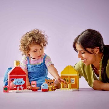 LEGO DUPLO İlk Günlük Rutinlerim: Yemek ve Uyku Zamanı 10414-1 Buçuk Yaş ve Üzeri Çocuklar için Eğitici Oyuncak Yapım Seti (28 Parça)