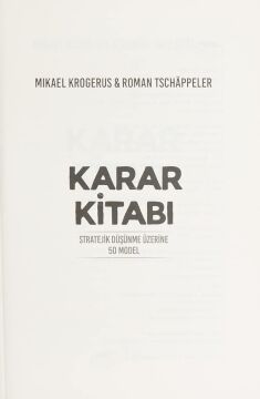 Karar Kitabı - Stratejik Düşünme Üzerine 50 Model