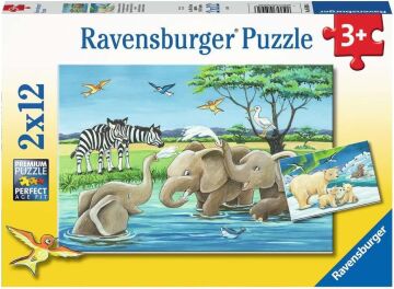 Ravensburger 2x12p Puz Hayvan Yavruları