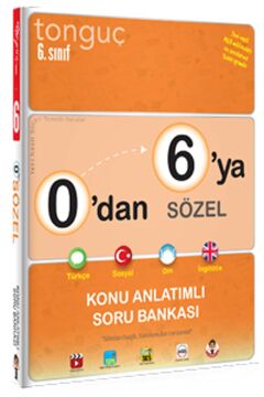 Tonguç Yayınları 6. Sınıf 0 dan 6 ya Sözel Konu Anlatımlı Soru Bankası Tonguç (Kapak değişebilir)