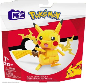 MEGA Pokémon Yap ve Oyna Figürler, Pikachu, 7 yaş ve üzeri, GMD31