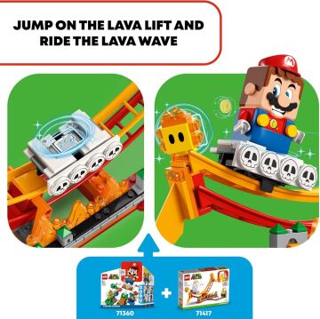 LEGO® Super Mario™ Lav Dalgası Ek Macera Seti 71416-7 Yaş ve Üzeri Çocuklar için Koleksiyonluk Yaratıcı Oyuncak Yapım Seti (218 Parça)
