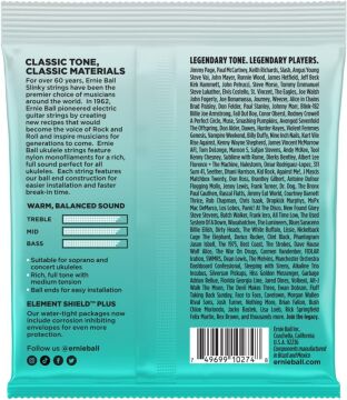 Ernie Ball Konseri/Soprano Ball End Naylon Ukulele Telleri - Siyah