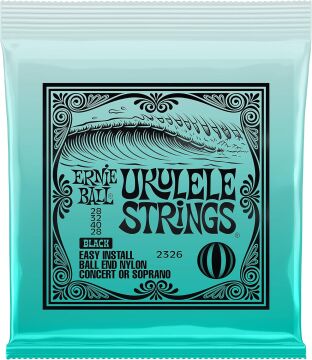 Ernie Ball Konseri/Soprano Ball End Naylon Ukulele Telleri - Siyah