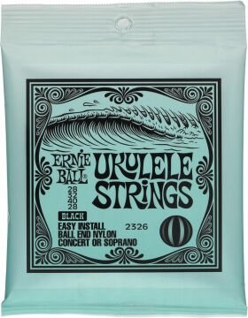 Ernie Ball Konseri/Soprano Ball End Naylon Ukulele Telleri - Siyah