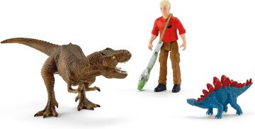 SCHLEICH 41465 Tyrannosaurus Saldırısı Oyuncak Figürü, Çok Renkli