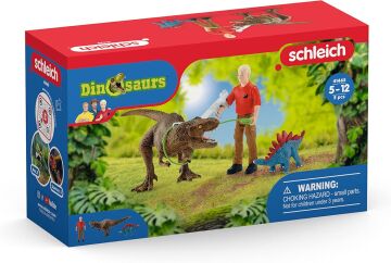 SCHLEICH 41465 Tyrannosaurus Saldırısı Oyuncak Figürü, Çok Renkli