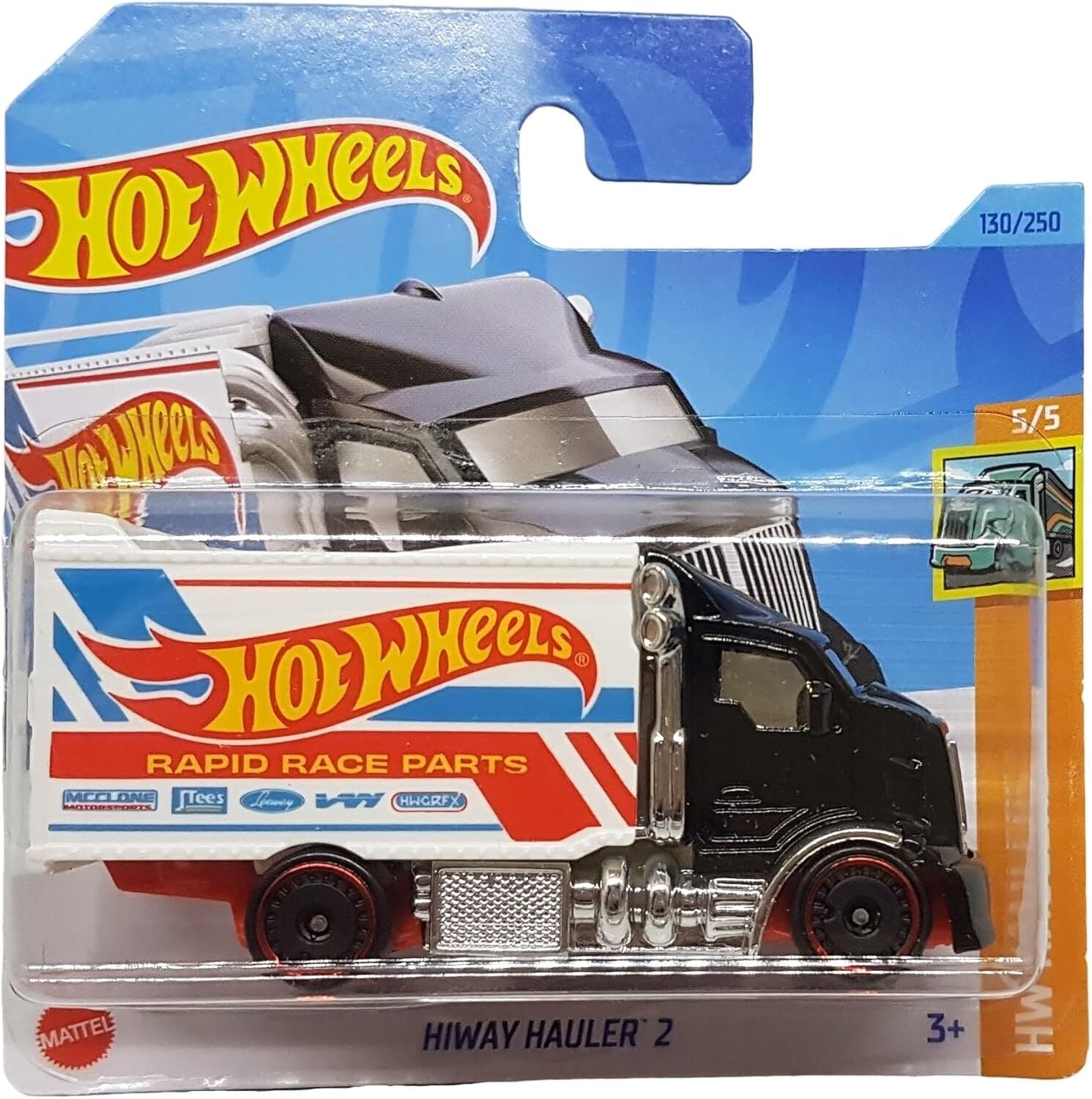 Hot Wheels - Hiway Hauler 2 - HW Haulers 5/5 - HKH27 - Short Card - Transporter - Rapid Race Parts - Mattel 2023