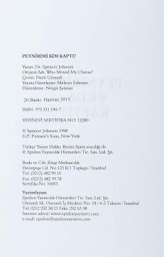 Peynirimi Kim Kaptı?: İşinizde ve Özel Yaşamınızda Değişime Uyum Sağlamanın Etkili Bir Yolu