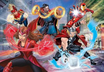 Clementoni - 104 Parça Glitter Puzzle - Avengers - 20347