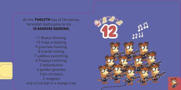 Bluey: 12 Days of Christmas Tabbed Board Book