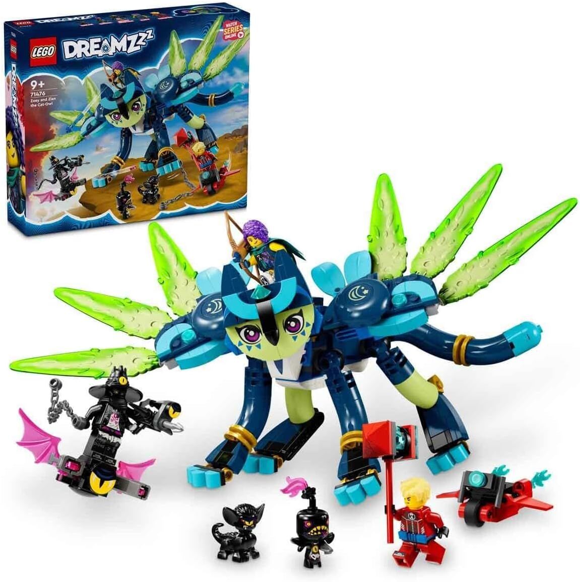 LEGO DREAMZzz Zoey ve Kedi-Baykuş Zian 71476-9 Yaş ve Üzeri Çocuklar için Yaratıcı Oyuncak Yapım Seti (437 Parça)